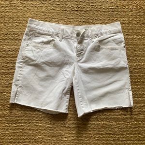 Gap white denim shorts